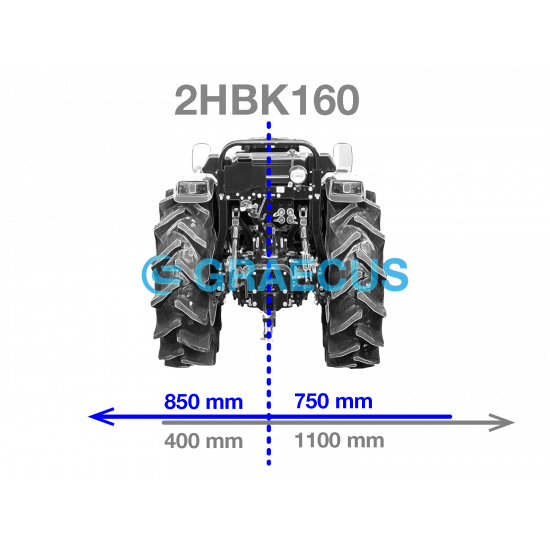 Мулчер шредер средно-тежък тип 160 см. Graecus 2HBK160