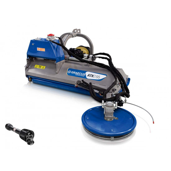 Мулчер шредер с независима хидравлична косачка 1250+600 мм. Graecus ATK125