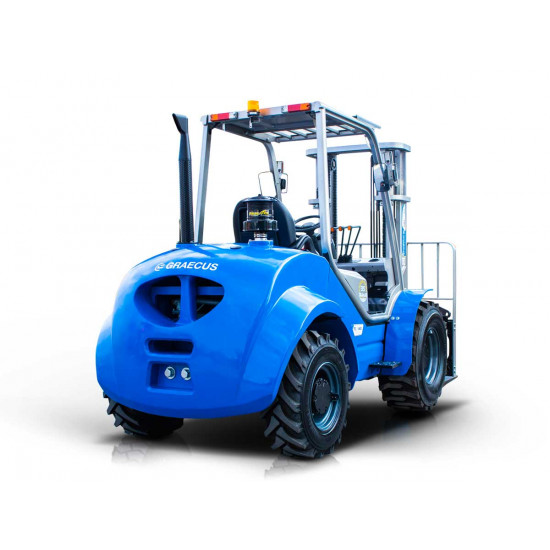 Дизелов мотокар 3,5 т., задвижване 4х4, Дуплекс 3000 мм. Graecus FD35V-4WD Off-Road Hyundai