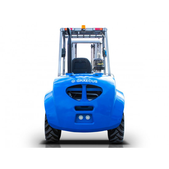Дизелов мотокар 3,5 т., задвижване 4х4, Дуплекс 3000 мм. Graecus FD35V-4WD Off-Road Hyundai