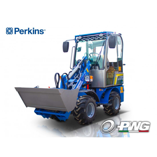 Мини съчленен колесен товарач хидростатичен с кабина и 4х4 Graecus LD07 HST Cab Perkins