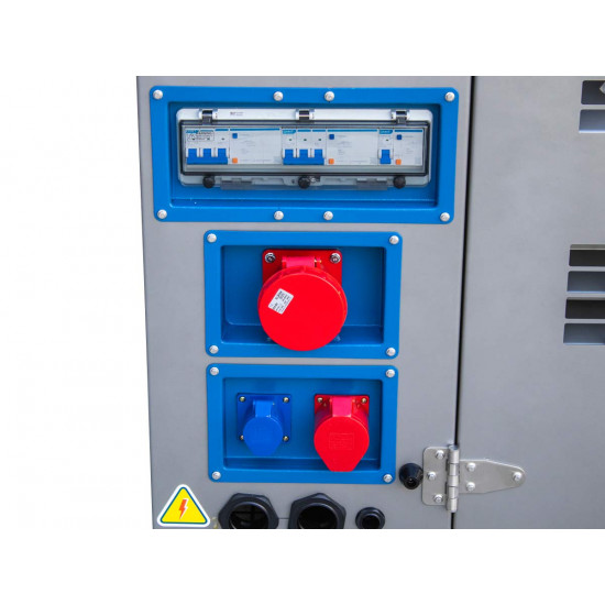 Трифазен дизелов генератор затворен тип с основа, 65 kVA с водно охлаждане и автоматичен превключвател Graecus GD65