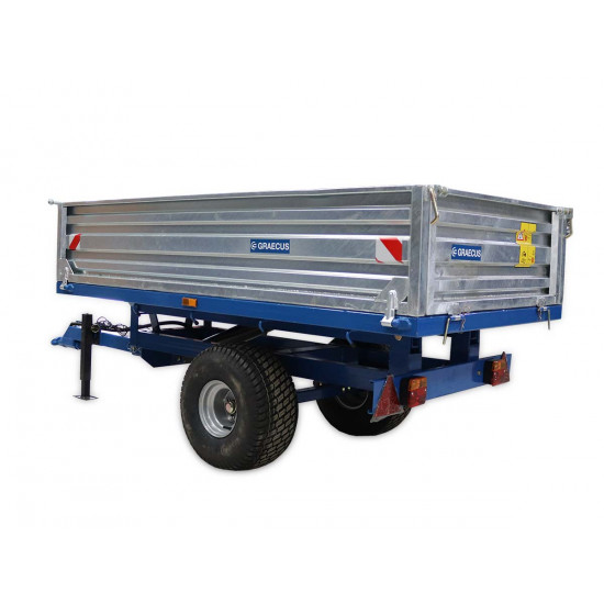 Ремарке едоосно с капацитет 1500 кг.с хидравлично изсипване Graecus MT1500-H