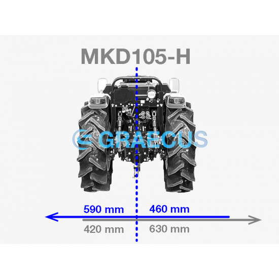 Мулчер шредер среден тип 105 см. с изместване GRAECUS MKD105-H за трактор