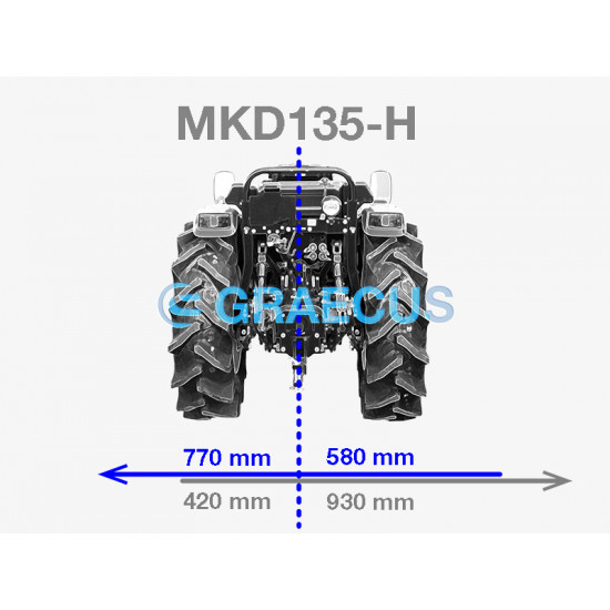 Мулчер шредер среден тип 135 см. с изместване GRAECUS MKD135-H за трактор