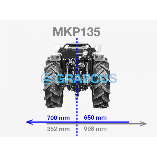 Мулчер шредер среден тип 135 см. с изместване GRAECUS MKP135 за трактор