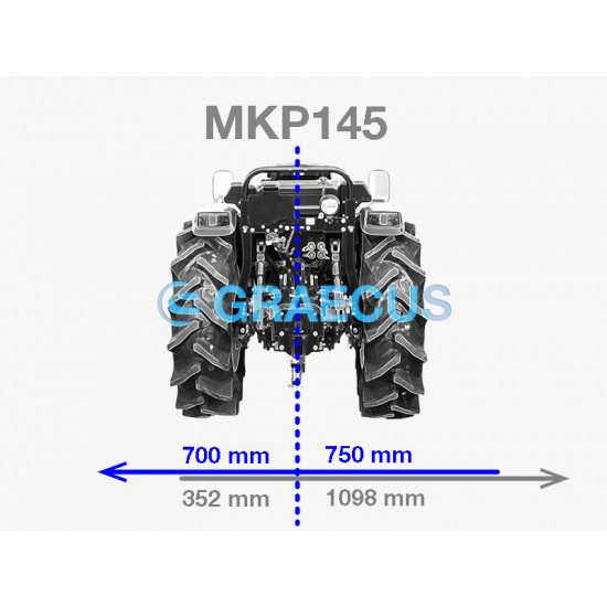 Мулчер шредер среден тип 145 см. с изместване GRAECUS MKP145 за трактор