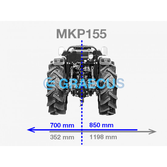 Мулчер шредер среден тип 155 см. с изместване GRAECUS MKP155 за трактор