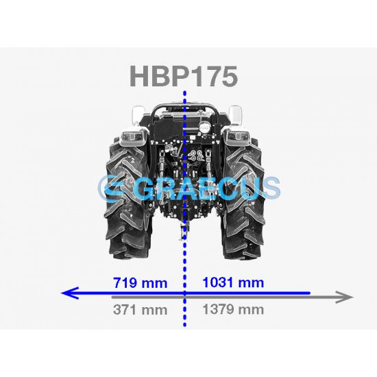 Мулчер шредер средно-тежък тип 175 см. с изместване GRAECUS HBP175-H за трактор