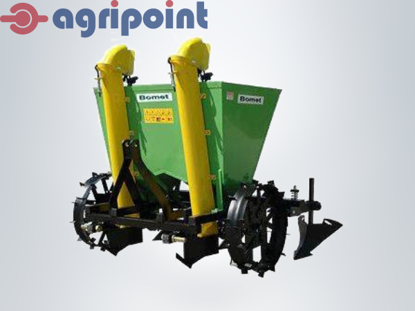 Two-row potato planter with fertilizer application